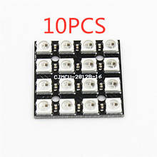 Placa de desarrollo de linterna de 16 bits, unidad a todo color LED RGB de CJMCU-2812 x 4 bits, 10 Uds. 2024 - compra barato