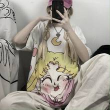 Summer Short-sleeved T-shirt Female Student Cute Korean Loose Harajuku Pink Women Tops 2024 - buy cheap