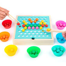 Memory Chess Clip Bead Game Baby Exercise Using Chopsticks Wooden Montessori Early Childhood Memory Training Toy For Kid Gifts 2024 - buy cheap