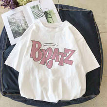 Summer New Bratz Letter Women T-shirts Casual White Tops 2021 New Vogue T Shirt Fashion 90s Women Harajuku Ulzzang Tshirt 2024 - buy cheap