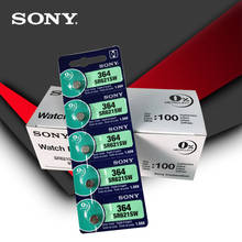 100 шт. Sony 100% оригинал 364 SR621SW V364 SR60 SR621 AG1 часы батарея Кнопка монета ячейка Сделано в Японии 2024 - купить недорого