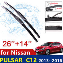 Car Wiper Blades for Nissan Pulsar C12 2013 2014 2015 2016 Hook Europe Model Front Windscreen Windshield Wipers Car Accessories 2024 - buy cheap