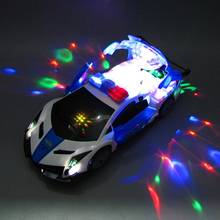 Electric Police Car With Light Music 360 Degree Deformation Rotating Toy Belt Box Children Gift Toy Car 2024 - buy cheap