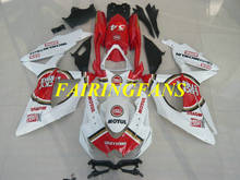 Molde de injeção kit carenagem para gsxr600 750 k8 08 09 gsxr 600 gsxr750 2008 2009 abs branco vermelho carenagens carroçaria + presentes sa72 2024 - compre barato