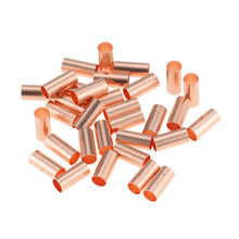 100PCS GT Copper Connecting Pipe Wire Joint Small Copper Tube  Connection Tube Wire Connector GT-1 1.5 2.5 4 6 8 10 16 25 35 2024 - buy cheap