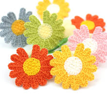 20Pcs 4.5cm Daisy flower Appliques for Baby crafts headwear Accessories DIY Bow Clip Decoration sew-on Clothes patches wholesale 2024 - buy cheap