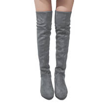 Bota feminina cano alto, calçado feminino acima do joelho outono inverno 2024 - compre barato