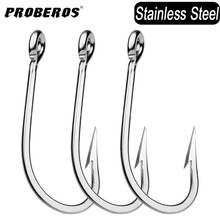 PROBEROS-anzuelos de pesca de agua salada, 1 paquete, 6/0-7/0-8/0-9/0-10/0-11/0 #, anzuelos de espada de acero inoxidable, anzuelos de pesca Jigging 2024 - compra barato