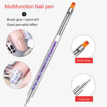 Блестящая ручка для ногтей, лаковая Кисть-инструмент для маникюра, кристалл, пластик, 7 г, акриловая ручка для рисования, фототерапии 2024 - купить недорого