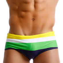 2020 Gay Swimwear Men Push Up Rainbow Swim Briefs Trunks Mens Sexy Underwear Swimsuit Swimming Trunks Suring Bikini Beach Shorts 2024 - buy cheap