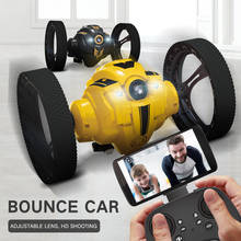 C6 2.4G Jumping RC Car With WIFI Camera Flexible Wheels Rotation LED Night Light RC Robot High Stunt Car Bounce Car Toy For Kids 2024 - buy cheap