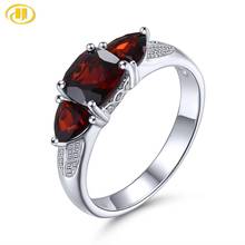 Hutang женское кольцо из серебра 925 пробы, натуральный красный драгоценный камень, твердый цвет, серебряные винтажные кольца, изящные элегантные ювелирные изделия 2024 - купить недорого