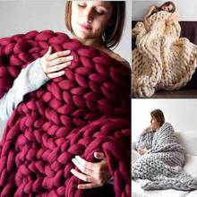 WOSTAR 100x180 см модное шерстяное трикотажное одеяло, машинная стирка, домашний декор, зимнее одеяло 2024 - купить недорого
