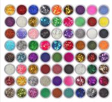 Набор из 45 цветов, блестящий порошок с алмазным блеском для временного тату, для детей, для лица, для самостоятельной живописи ногтей, инструмент для макияжа 2024 - купить недорого