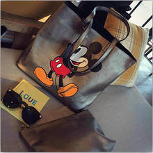 Disney-Bolso escolar de dibujos animados de Mickey para mujer, bolsa de hombro de compras, informal, de gran capacidad, regalo para niñas, Diagonal 2024 - compra barato