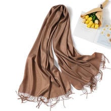 2020 solid cashmere women scarf winter warm double-sides shawls and wraps wool pashmina long female foulard thicken blanket 2024 - buy cheap