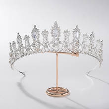 SLBRIDAL-accesorios para el cabello para mujer, joyería de aleación de diamantes de imitación, cristal, Circonia cúbica, flor, de boda, accesorios nupciales 2024 - compra barato