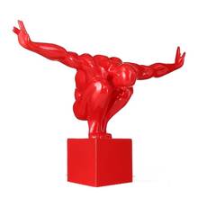Статуя ныряльщика из человеческого тела, статуэтка Давида, подводное Спортивное искусство, скульптура из смолы, искусство и ремесло, украшение для дома 2024 - купить недорого