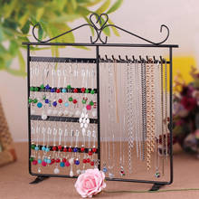 Newly Earring Necklace Rack Jewelry Display Stand Ladies Table Storage Rack With 48 Hole 10 Hook Jewelry Display 2024 - buy cheap