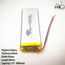 10pcs/lot Good Qulity 3.7V,4000mAH,104080 Polymer lithium ion / Li-ion battery for TOY,POWER BANK,GPS,mp3,mp4 2024 - buy cheap