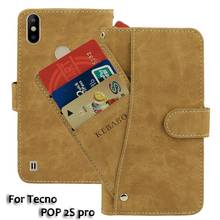 Vintage Leather Wallet Tecno POP 2S pro Case 5.5" Flip Luxury Card Slots Cover Magnet Stand Phone Protective Bags 2024 - buy cheap