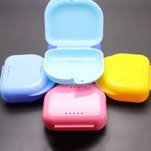 1PC Candy Color Dental Orthodontic Retainer Denture Storage Mouthguard Container Case Box Brand new and high quality 2024 - buy cheap