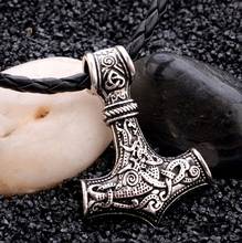 Men's Necklace Thor's Hammer Necklace Stainless Steel Pendant Domineering Retro Engraved Pendant Viking Necklace Jewelry Gift 2024 - buy cheap