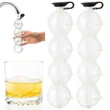 4-Hole Ice Box Ice Maker Mould Big Size Ball Sphere Round Ball Ice Cube Makers Home Bar Party Kitchen Whiskey Cocktail DIY 2024 - buy cheap