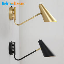 Retro Industrial LED Wall Lamps With Switch Vintage Adjustable Swing Arm Bedside E27 Sconce Reading Bedroom Corridor Wall Lights 2024 - buy cheap