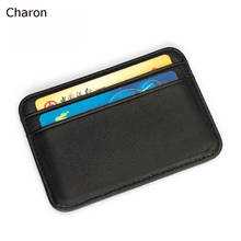 RFID Blocking Leather Credit Card Case Fashion Mini ID Card Holder Small Purse for Men Slim Men's Wallet Cardholder 10.5x7.5cm 2024 - buy cheap