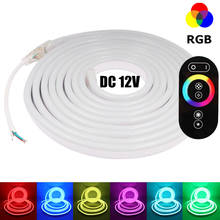 Tira de luces LED de neón, cinta Flexible resistente al agua, 12V CC, RGB, 5050, 60LED/m, 2835, 120LED/m, Blanco/rojo/azul/verde 2024 - compra barato