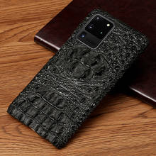 Capa de couro genuíno de crocodilo, capa 3d para samsung galaxy s21 s20 ultra s20 fe note 20 10 9 s8 s9 s10 s20 plus a51 a71 a21s 2024 - compre barato