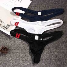 New Men's Underwear T-Back G-String Briefs Sexy Breathable Thong Lingerie Fashion Men Underwear M,L,XL 2024 - buy cheap