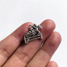 18PCS Ride Horse Charms Pendants Accessories, Tibetan Silver Color For DIY Handmade Necklace Findings Jewelry Making Supplies 2024 - buy cheap