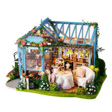 1/24 Scale DIY Wooden 3D Miniature Dollhouse Model Kit Assembly Garden Cake Shop Tea House Birthday Gift 2024 - buy cheap