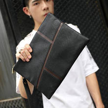 Bolso de mano tipo sobre para hombre, cartera de mano de cuero de alta calidad, a la moda, de diseñador, tendencia, 2021 2024 - compra barato