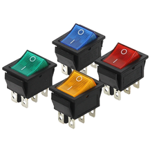 4Pcs KCD4 Rocker Switch Power Switch Self-Lock 2 Position 6 Pins With Light 15A 250VAC/20A 125VAC 32*25mm 2024 - buy cheap
