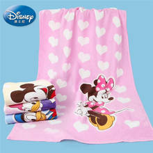 Disney-Toalla de baño de Mickey y Minnie para niñas y adolescentes, toalla de playa de 100% algodón para nadar, manta para siesta, regalo 2024 - compra barato