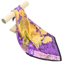 Natural Silk Scarf Women Bandana Female Hair Scarf for Women Silk Neck Scarf  Women's Square Silk Head Scarf Sunflower Painting 2024 - buy cheap