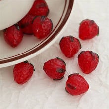 10 Pieces 13*11mm Strawberry Shape Glass Charms Cute Pendant DIY Charms For Jewelry Making 2024 - buy cheap