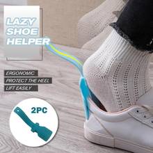 2PCS Lazy Shoe Wear Helper Shoehorn Portable Sock Slider Handled Shoe Horn support Shoe Lifting Helper Holder #105 2024 - buy cheap