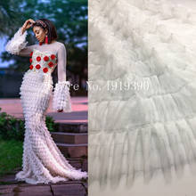 3d African Lace Fabric 2021 High Quality Lace With Flowers, Nigerian Lace Fabrics For Wedding Party Dress French Net Tulle Lace 2024 - buy cheap