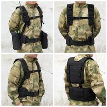 Tirantes tácticos chaleco Molle pecho Rig cintura desmontable cinturón de combate Assualt Airsoft Paintball Chaleco de caza 2024 - compra barato