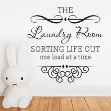 Vinyl Laundry Room Decals Decor Removable Sorting Life Out One Load At A Time Words Wall Stickers Bathroom Decoration HQ1317 2024 - buy cheap