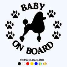 CK20865# Various Sizes Die-Cut Vinyl Decal Baby Poodle on Board Car Sticker Waterproof Auto Decors on Bumper Window Laptop 2024 - buy cheap