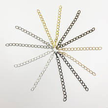 Conector de lagosta com fecho 20 com 50mm e 70mm, extensor de cobre dourado, corrente para pulseira e colar diy, fabricação de joias, achados 2024 - compre barato