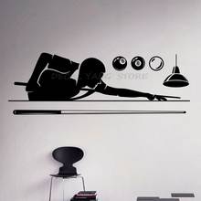 Billiard Pool Wall Decal Poolroom Hobby Vinyl Sticker Sport Art Decor Home Interior Removable Posters on The Wall Wallpaper 1598 2024 - buy cheap