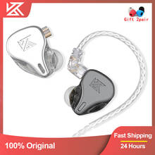Kz dq6 3dd-fone de ouvido intra-auricular hifi, headset esportivo com 2 pinos, cablekz, zax, zsx, zs10 pro, as12, as16, zsn pro, c12, dm7, as06, v90s 2024 - compre barato