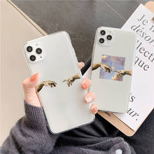 Transparent Funny Art Finger Phone Case for Xiaomi Note 10 9 9t 9 lite POCO X3 For Redmi Note 8 9 Pro 8t 9s Soft Cover Cases 2024 - buy cheap