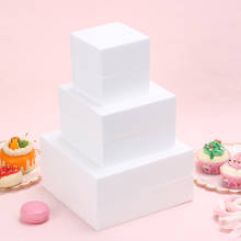 4/6/8/ inch Square Cake Dummy Modelling Sugar Craft Kitchen Party DIY Practice Model Cake Foam Mould Styrofoam Party Decorations 2024 - buy cheap